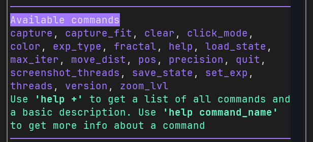 help command